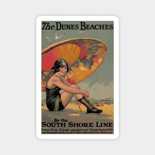 Vintage Poster: The Dunes Beaches Magnet