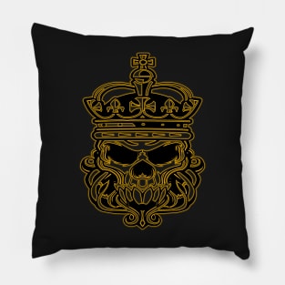 Crown Skull Monarch Design Pillow