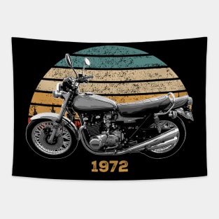 1972 Kawasaki Z1 Vintage Motorcycle Design Tapestry