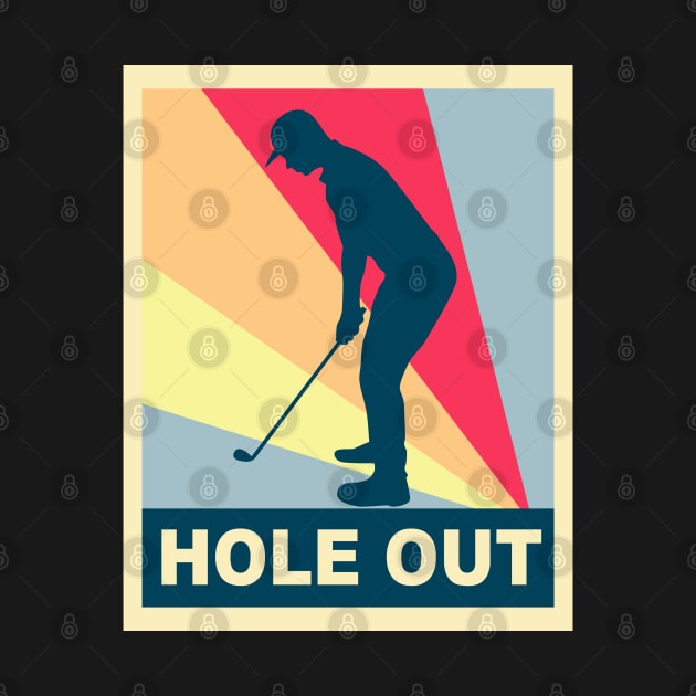 hole out of golf retro by osvaldoport76