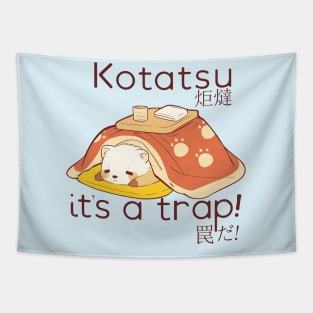 Ferret in a Kotatsu it's a trap Tapestry