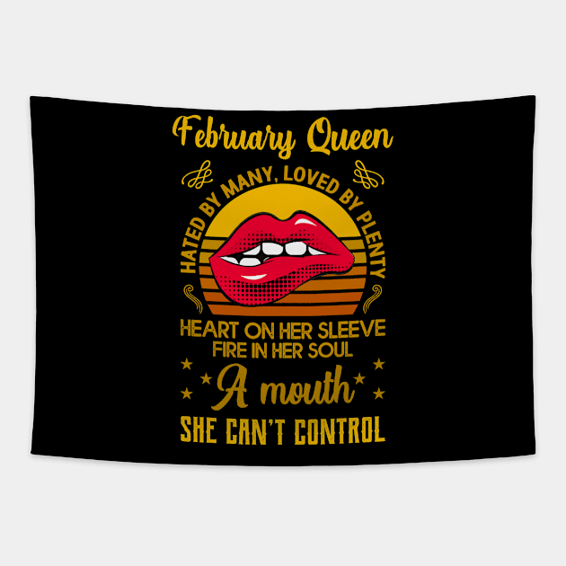 February Birthday Queen Tapestry by Dojaja