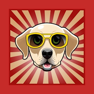 Yellow Sunglasses Golden Retriever Dog T-Shirt