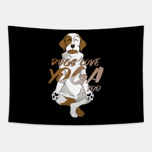 Meditating Dogs Love Yoga Tapestry