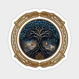 Celtic mysticism, the tree of life in starlight. Magnet