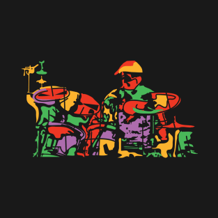 Colorful Drummer Musician T-Shirt