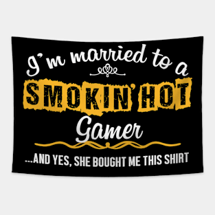 For Gamer's Husband Funny Gift Tapestry