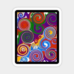 Walking Abstract Canvas Magnet