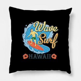 Wave Surf Hawaii Pillow