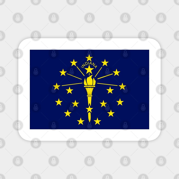 Indiana State Flag Magnet by Lucha Liberation