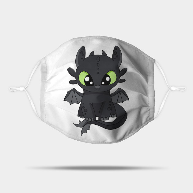 Baby Toothless Fanart How To Train Your Dragon Night Light Fury How To Train Your Dragon Mask Teepublic