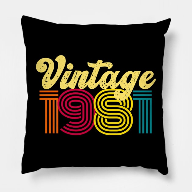 Vintage 1981 Pillow by hatem