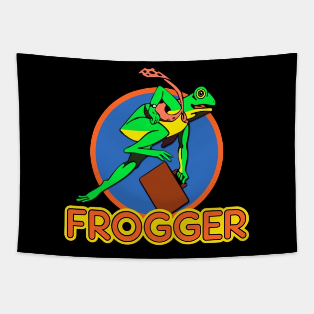 Mod.5 Arcade Frogger Video Game Tapestry by parashop