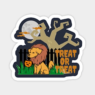 Halloween Treat or Treat (Trick or Treat) Spooky Dog Magnet