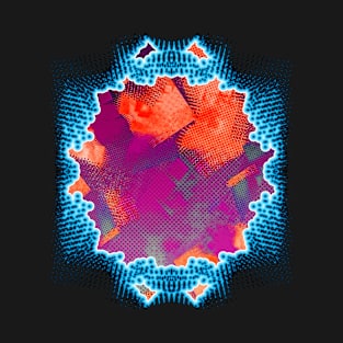 Electrifying Neon Glitch - Abstract Pop Art T-Shirt