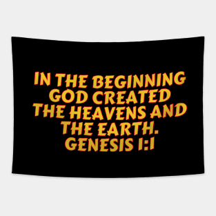 Bible Verse Genesis 1:1 Tapestry