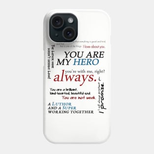 I love you, with other words - black Phone Case