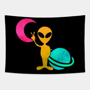 Alien in Space Tapestry