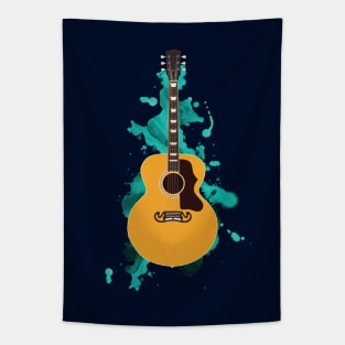 Jumbo Style Acoustic Guitar Natural Finish Tapestry