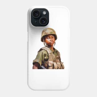 Military Minded Street Soldier Urban Warrior Black Boy Phone Case