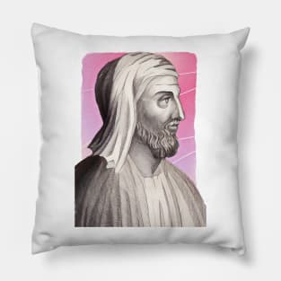 Greek Philosopher Plutarch illustration Pillow