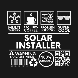 Solar Installer Black T-Shirt