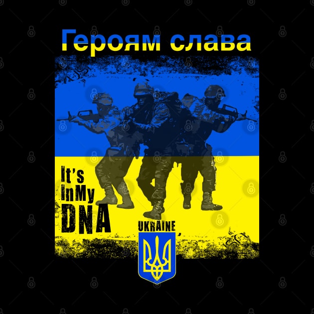 It's In My DNA Ukrainian Gifts Vyshyvanka Kozak Ukraine Soldiers Flag by aeroloversclothing