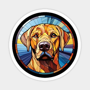 Stained Glass Labrador Retriever Dog Magnet