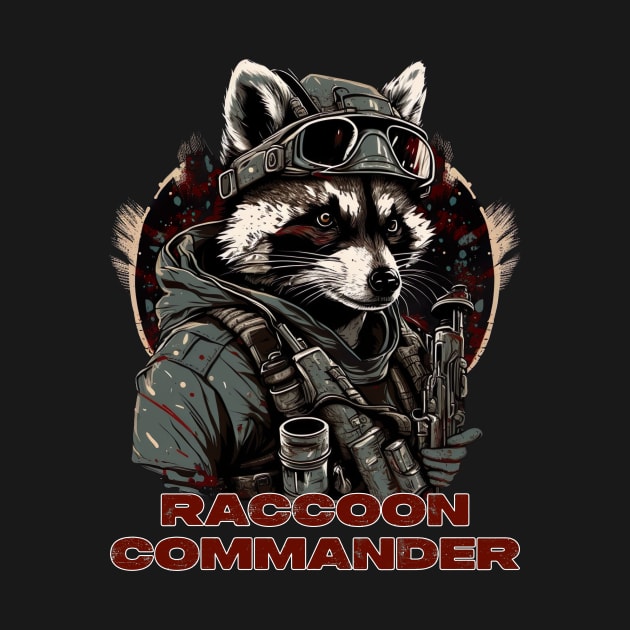 Raccoon Soldier Commander on duty by AI - Made Me Do It