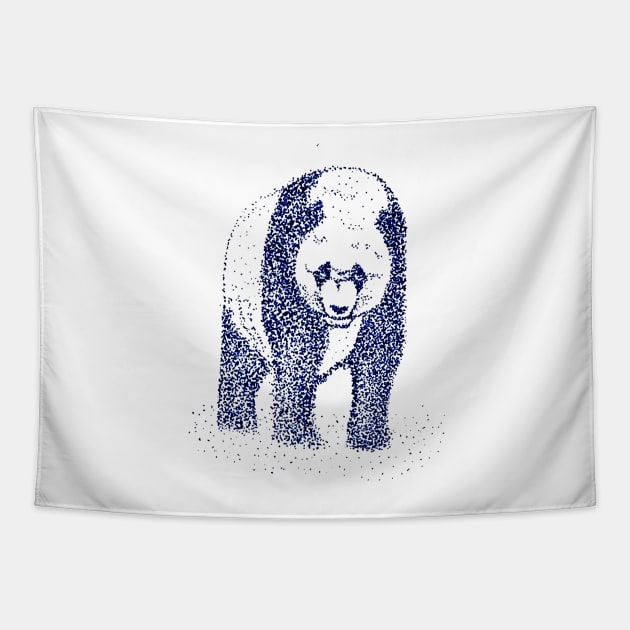 Stipple Panda Tapestry by EhhWintArt