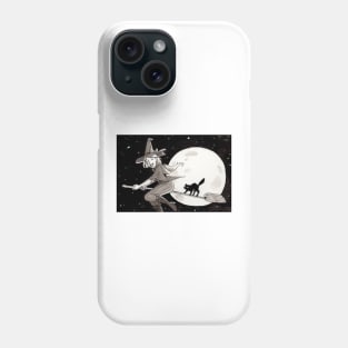 Flying Witch Kitten Training Phone Case