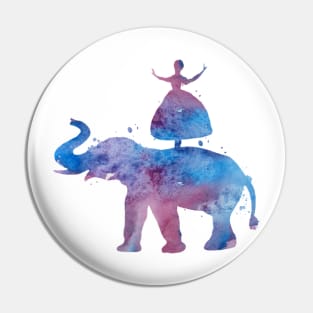 Elephant and ballerina Pin