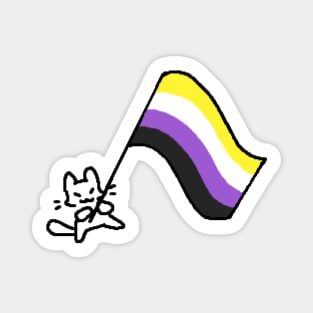 nb flag kitty Magnet