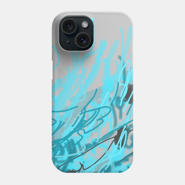 Water Blue Glow abstracts Phone Case by jen28