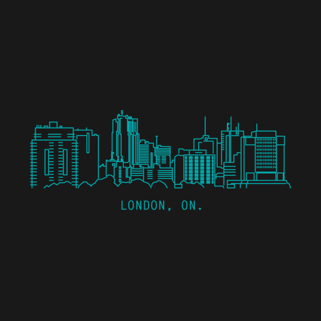 London, Ontario skyline line art by scotmccormack