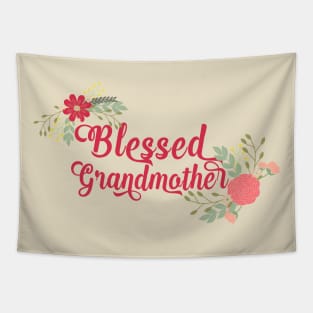 Blessed Grandmother Floral Christian Grandma Art Tapestry