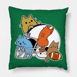 Cats playing American football helmet Pillow