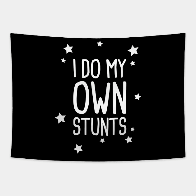 Stunts - Funny Broken Arm Get Well Soon Gift Tapestry by MeatMan