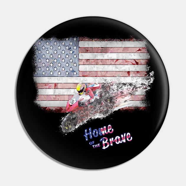 USA flag - home of the brave Pin by momo1978