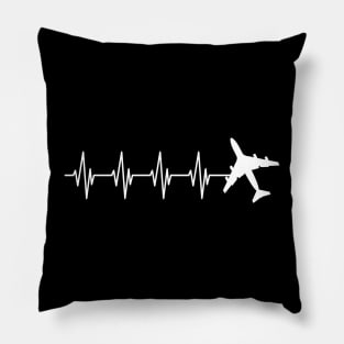 Airplane Pilot Heartbeat Pillow