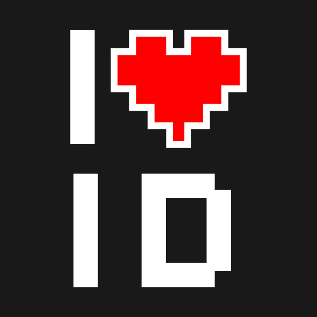 I Love ID - Pixel heart for Idaho gamer by aaronsartroom