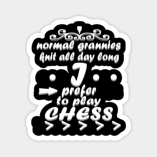 Chess Grandma Sport Gift Brain Magnet