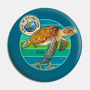 EDGE OF EXTINCTION Hawksbill Sea Turtle Pin