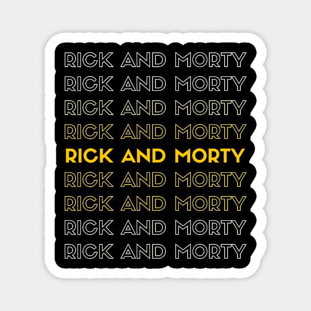 Text Rick and Morty Magnet by Tees4Teens