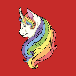 Unicat rainbow mane and horn T-Shirt