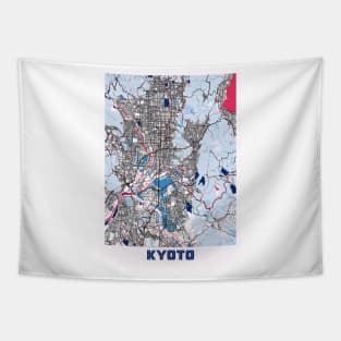 Kyoto - Japan MilkTea City Map Tapestry