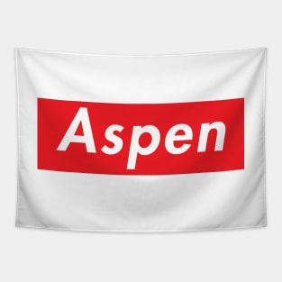 Skiing Aspen Colorado Ski Red And White Skateboard Snowboard Laptop Tapestry