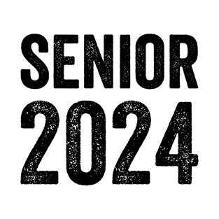 Senior 2024 Black Style T-Shirt