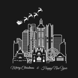 Merry Christmas Happy New Year Melbourne Australia T-Shirt