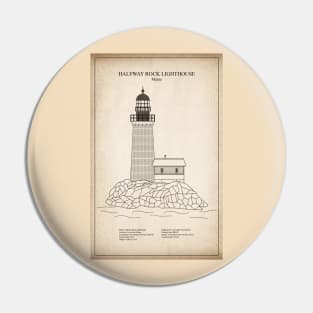 Halfway Rock Lighthouse - Maine - SD Pin